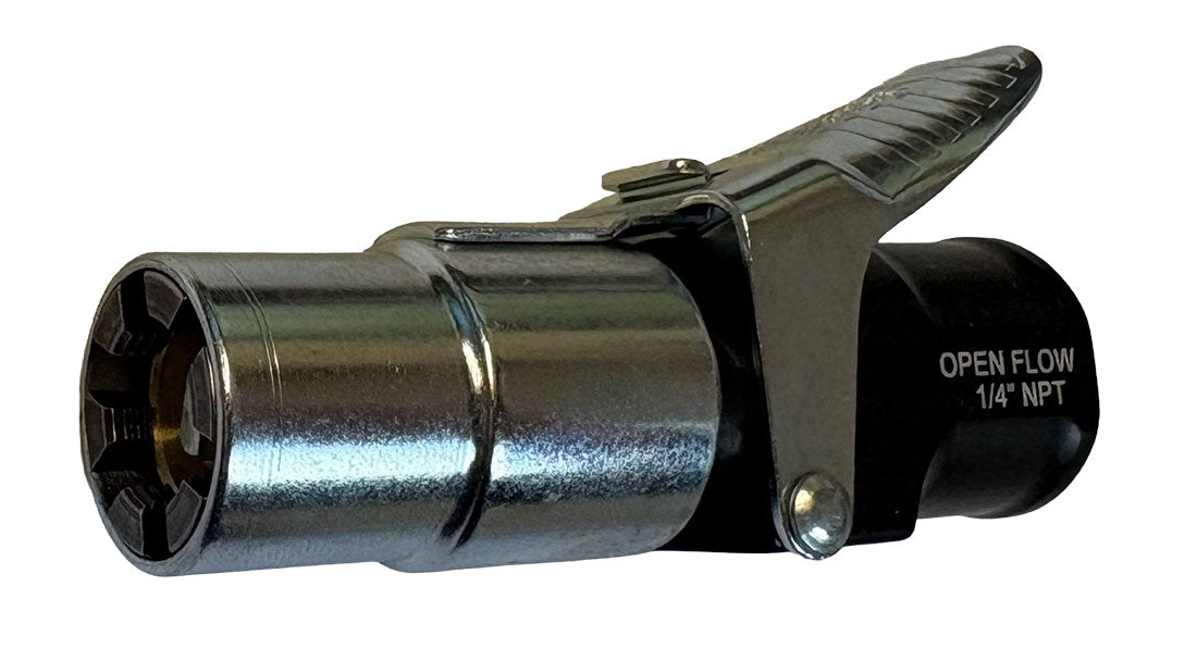 Lock-On Large Bore Air Chuck 1/4" NPT GURTECH