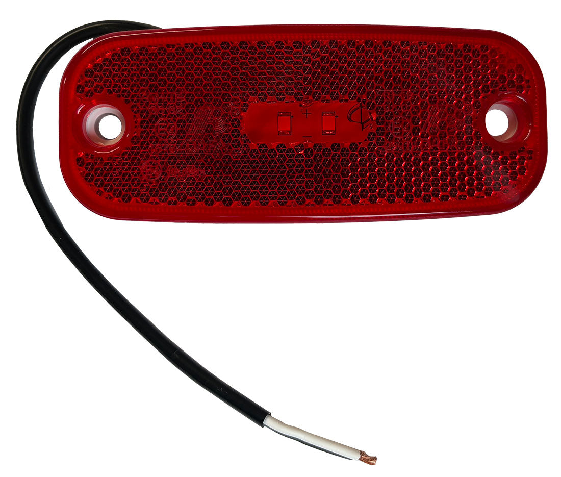 Lamp Marker Red 12/24V E4 150mm Cable