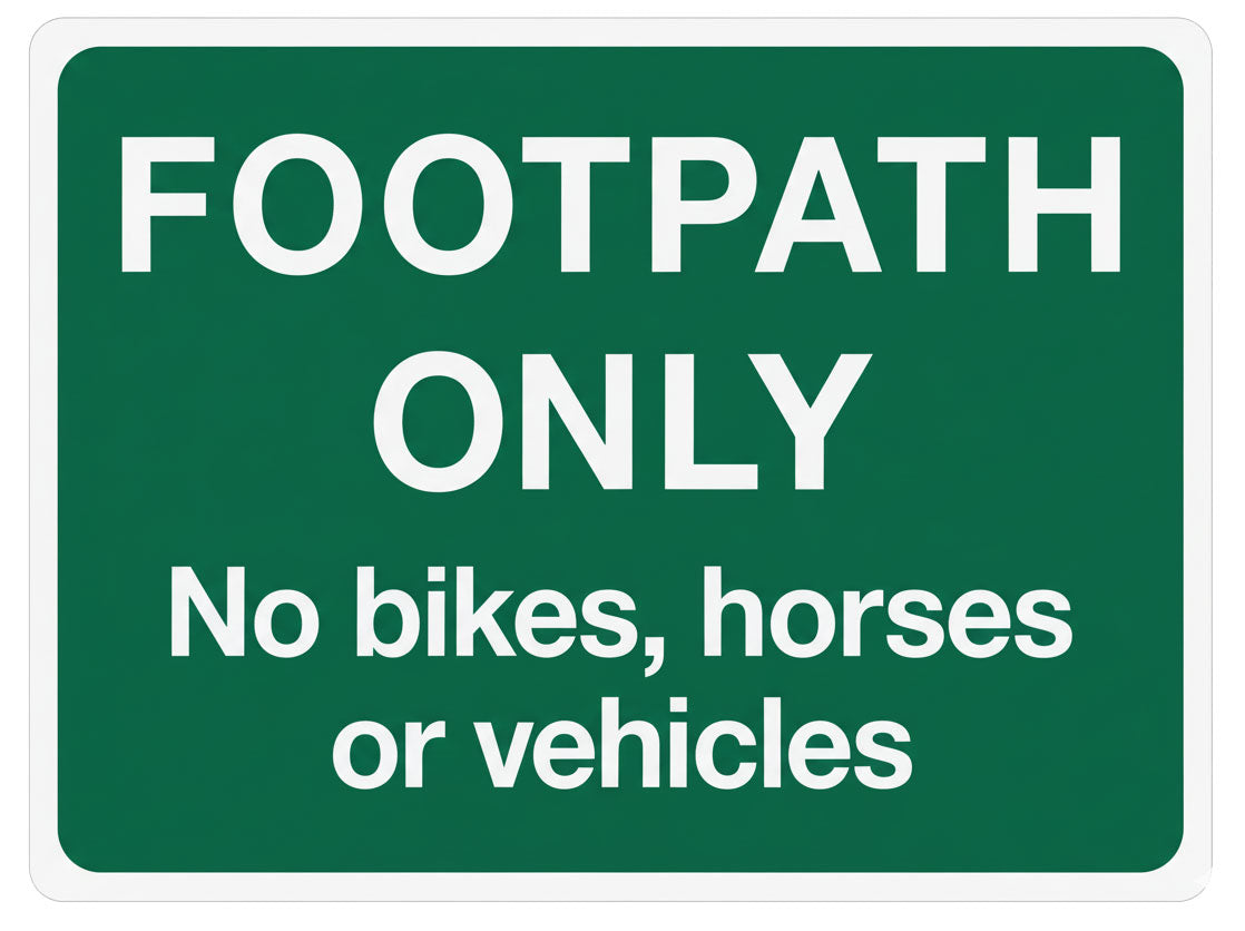 Sign Footpath Only 400 x 300mm
