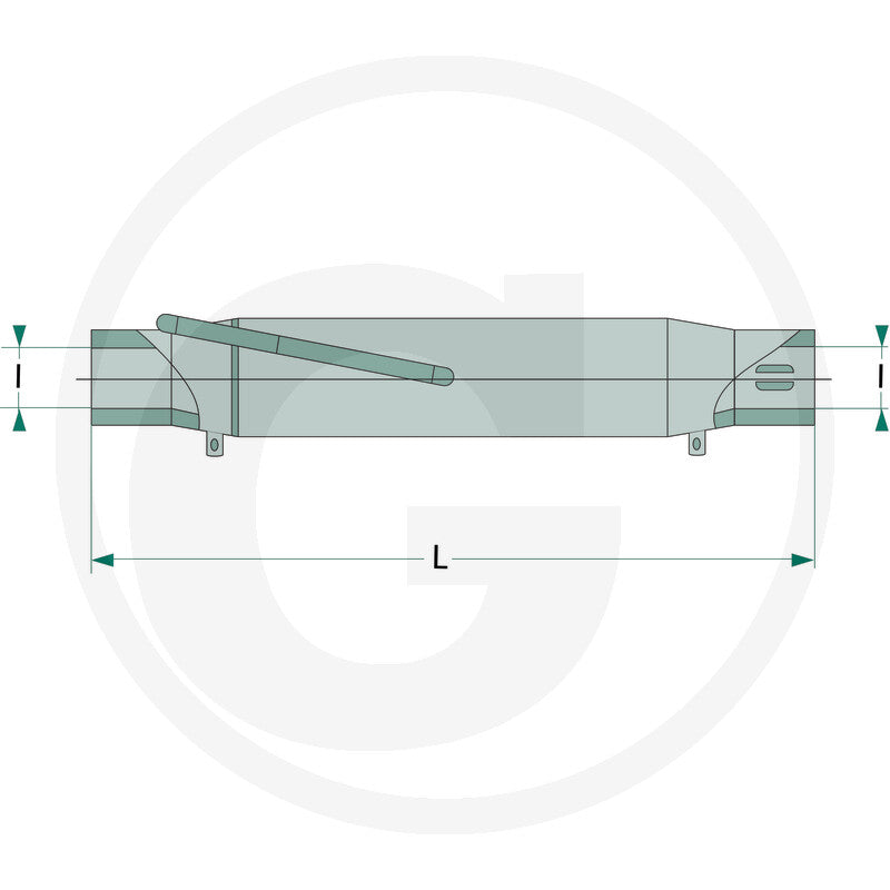 GRANIT Sleeve – I M36 x 3 mm, L 580 mm – dimension diagram