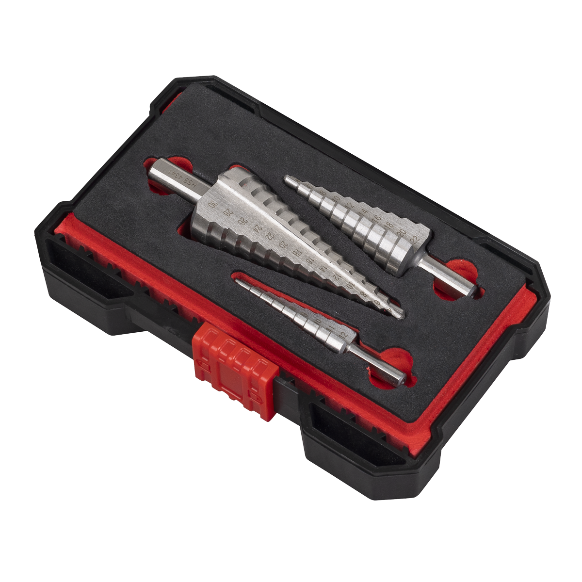 Sealey Straight Flute HSS 4341 Step Drill Bit Set 3pc additional view
