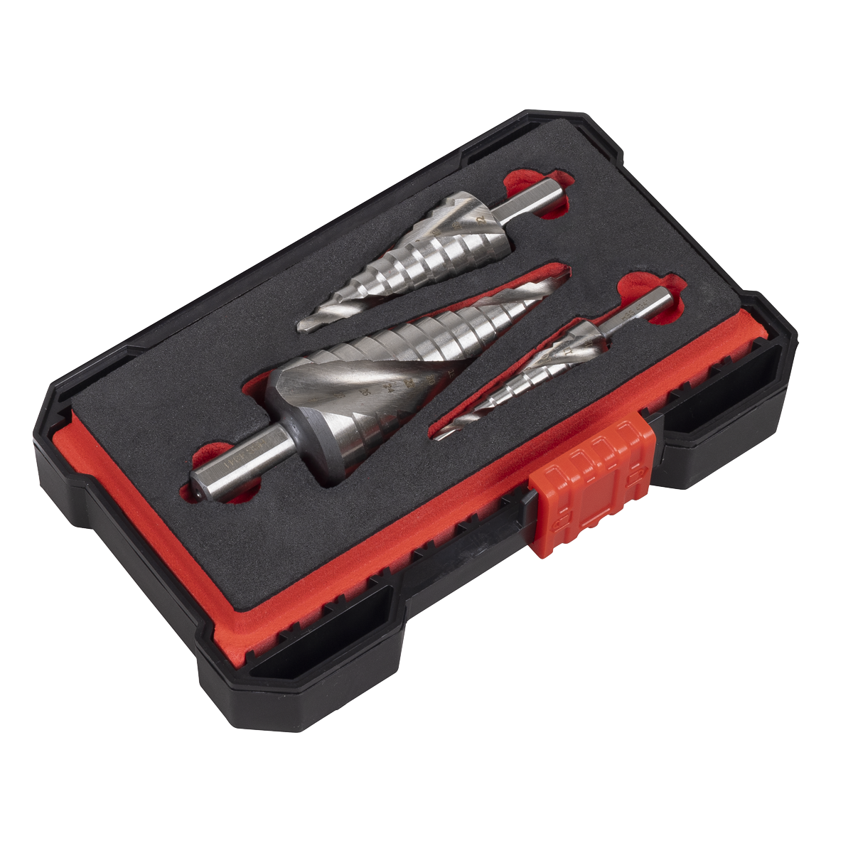Sealey Spiral Flute HSS 4341 Step Drill Bit Set 3pc additional view