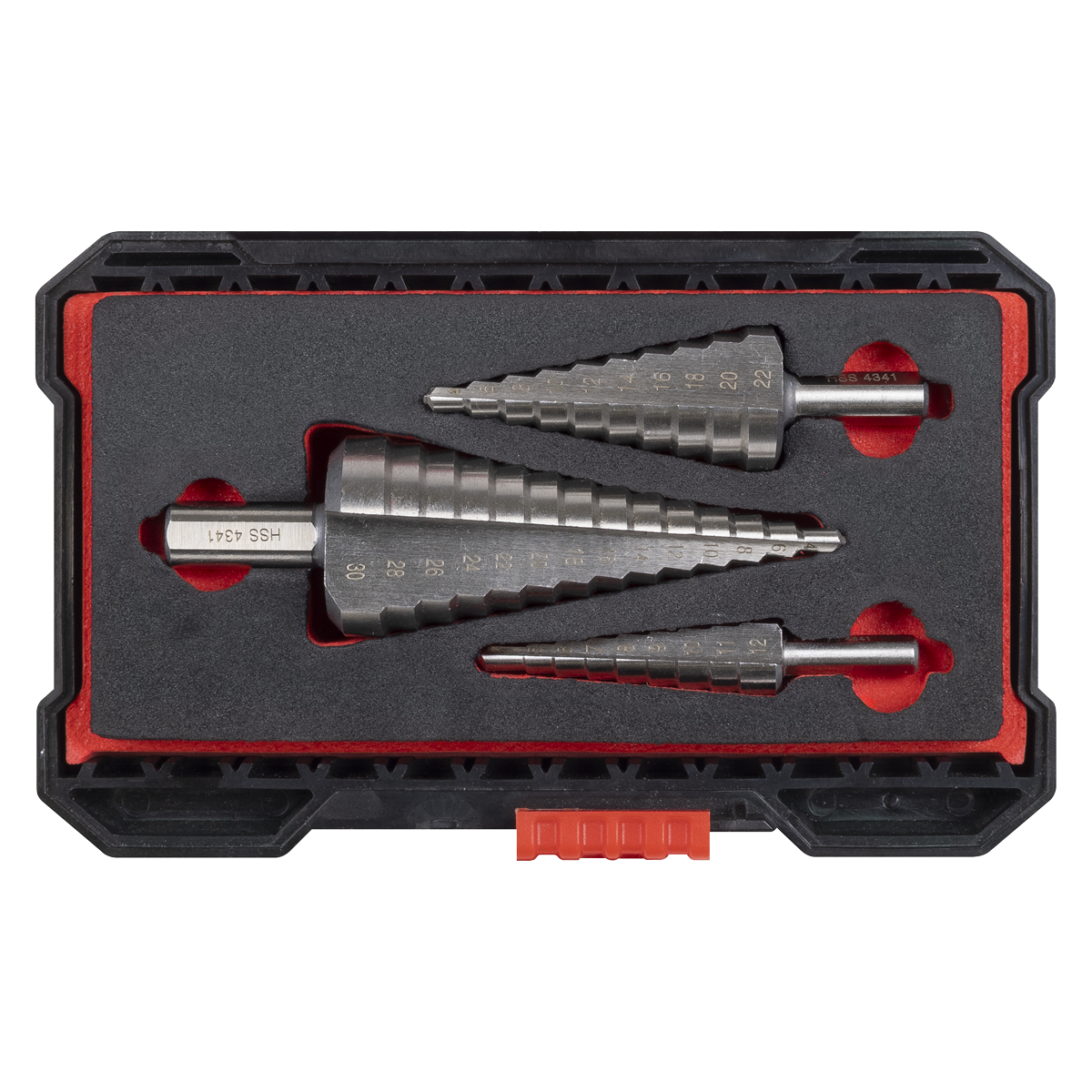 Sealey Straight Flute HSS 4341 Step Drill Bit Set 3pc additional view