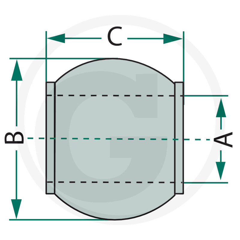 CBM Top link ball – Category 4, A 45 mm – dimension diagram