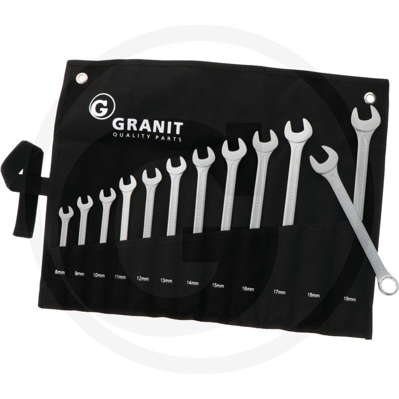 GRANIT BLACK EDITION Combination spanner set, 8-19 mm