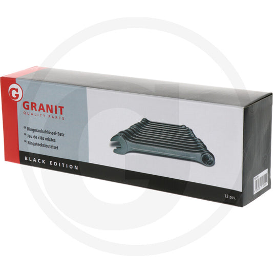 GRANIT BLACK EDITION Combination spanner set, 8-19 mm