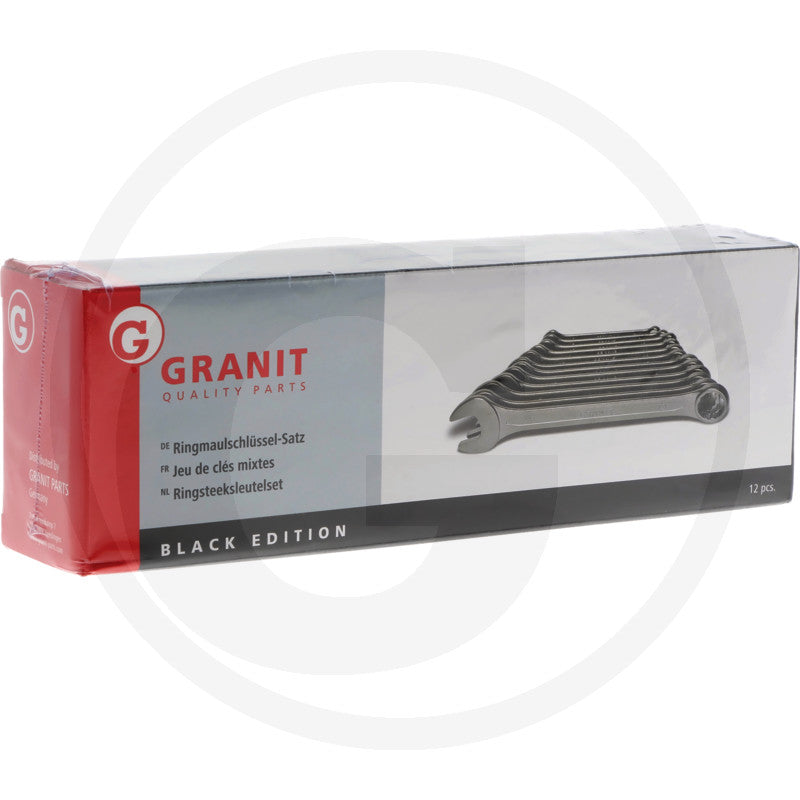 GRANIT BLACK EDITION Combination spanner set, 8-19 mm