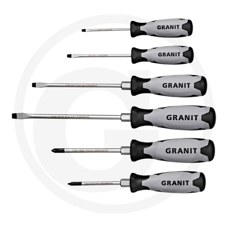 GRANIT BLACK EDITION Screwdriver Set – 6 Piece