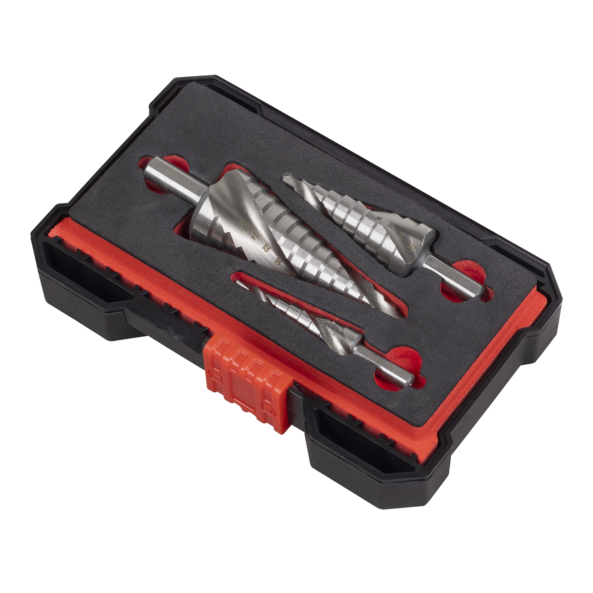 Sealey Spiral Flute HSS 4341 Step Drill Bit Set 3pc additional view