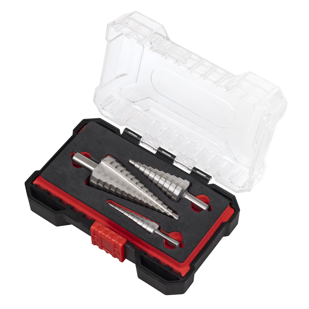 Sealey Straight Flute HSS 4341 Step Drill Bit Set 3pc additional view
