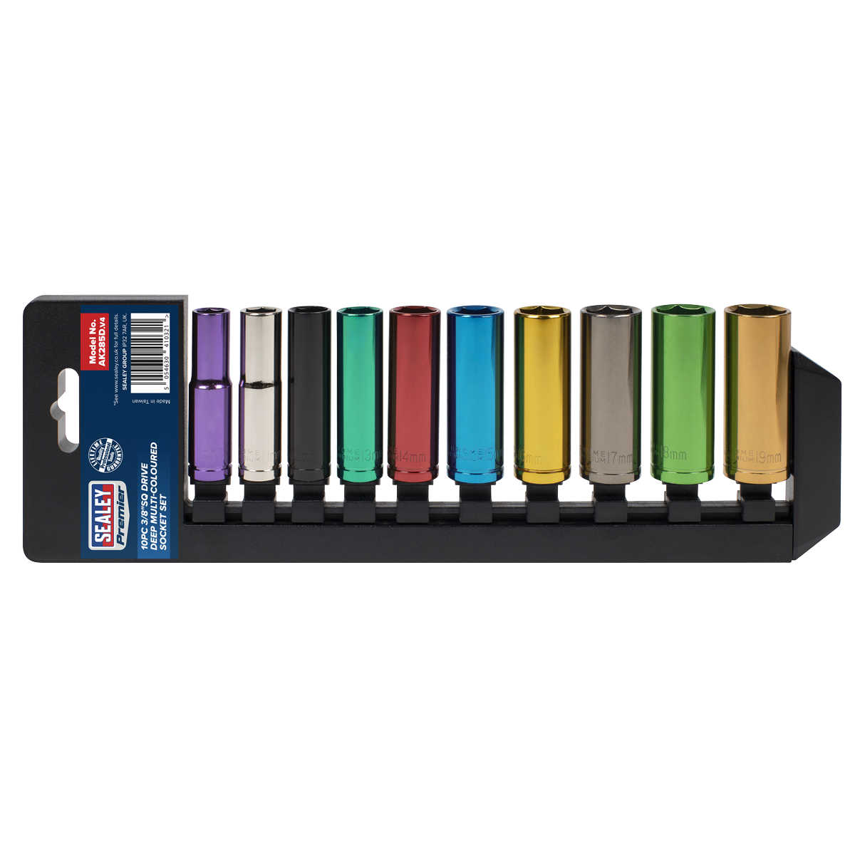 Premier Deep Multi-Coloured Socket Set 3/8"Sq Drive 10pc – additional supplier image