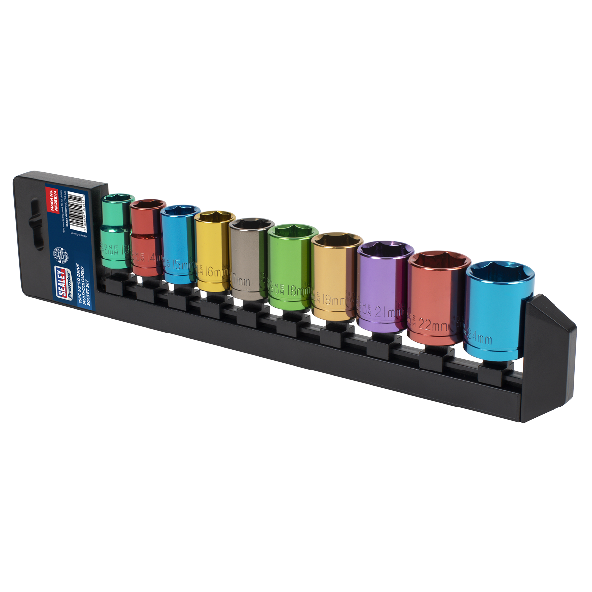 Premier Multi-Coloured Socket Set 1/2"Sq Drive 10pc – additional supplier image