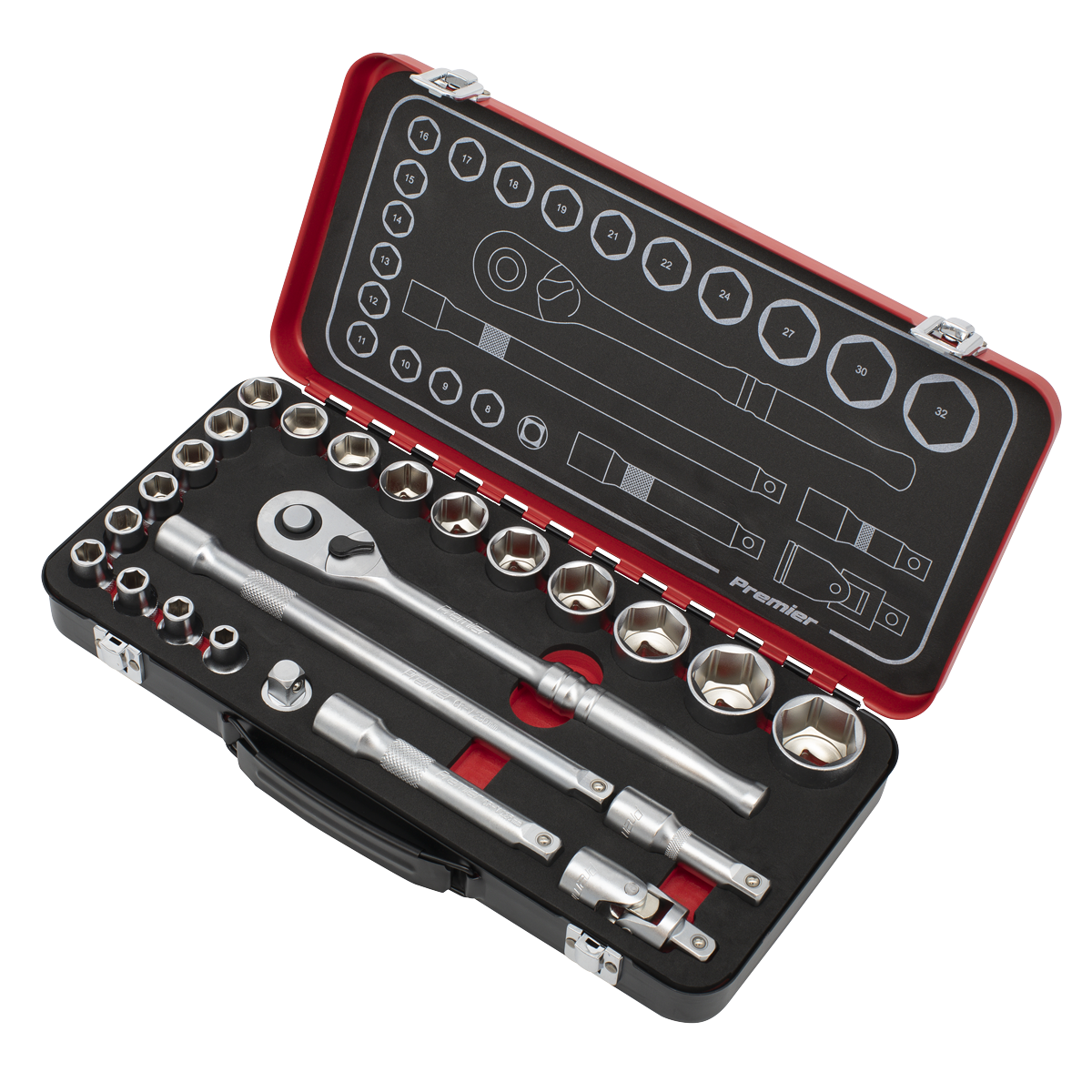 Premier Platinum Socket Set 1/2"Sq Drive 24pc – additional product view 5