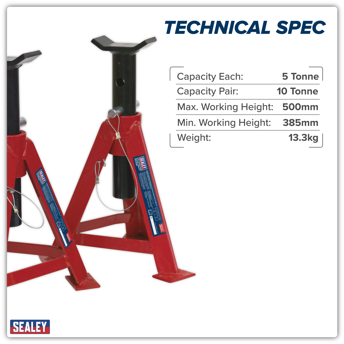 Axle Stands (Pair) 5 Tonne Capacity per Stand – additional product view 6