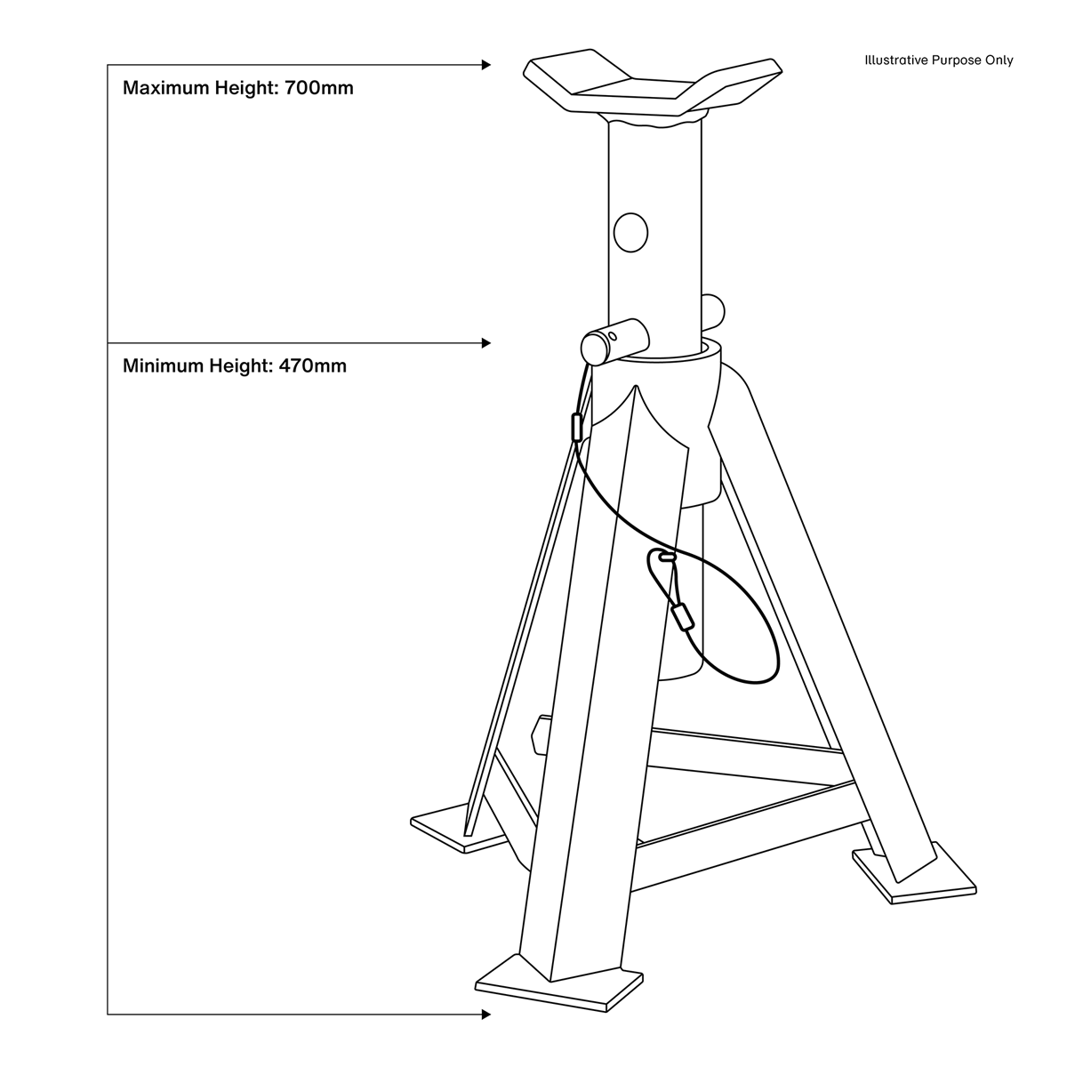 Axle Stands (Pair) 5 Tonne Capacity per Stand – additional product view 4