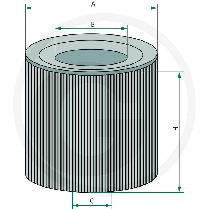 Fleetguard HF6079 Hydraulic Oil Filter dimensional drawing