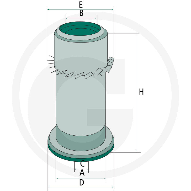 MANN FILTER C16150 Air Filter dimensional drawing