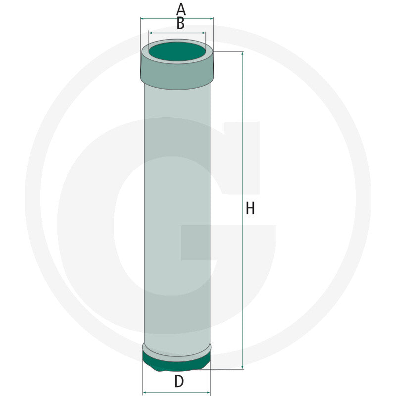 MANN FILTER CF850/2 Secondary Air Filter dimensional drawing