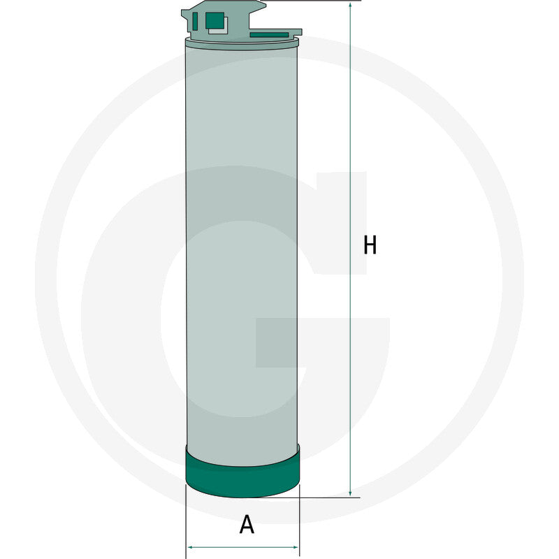 MANN FILTER CF500 Secondary Air Filter dimensional drawing