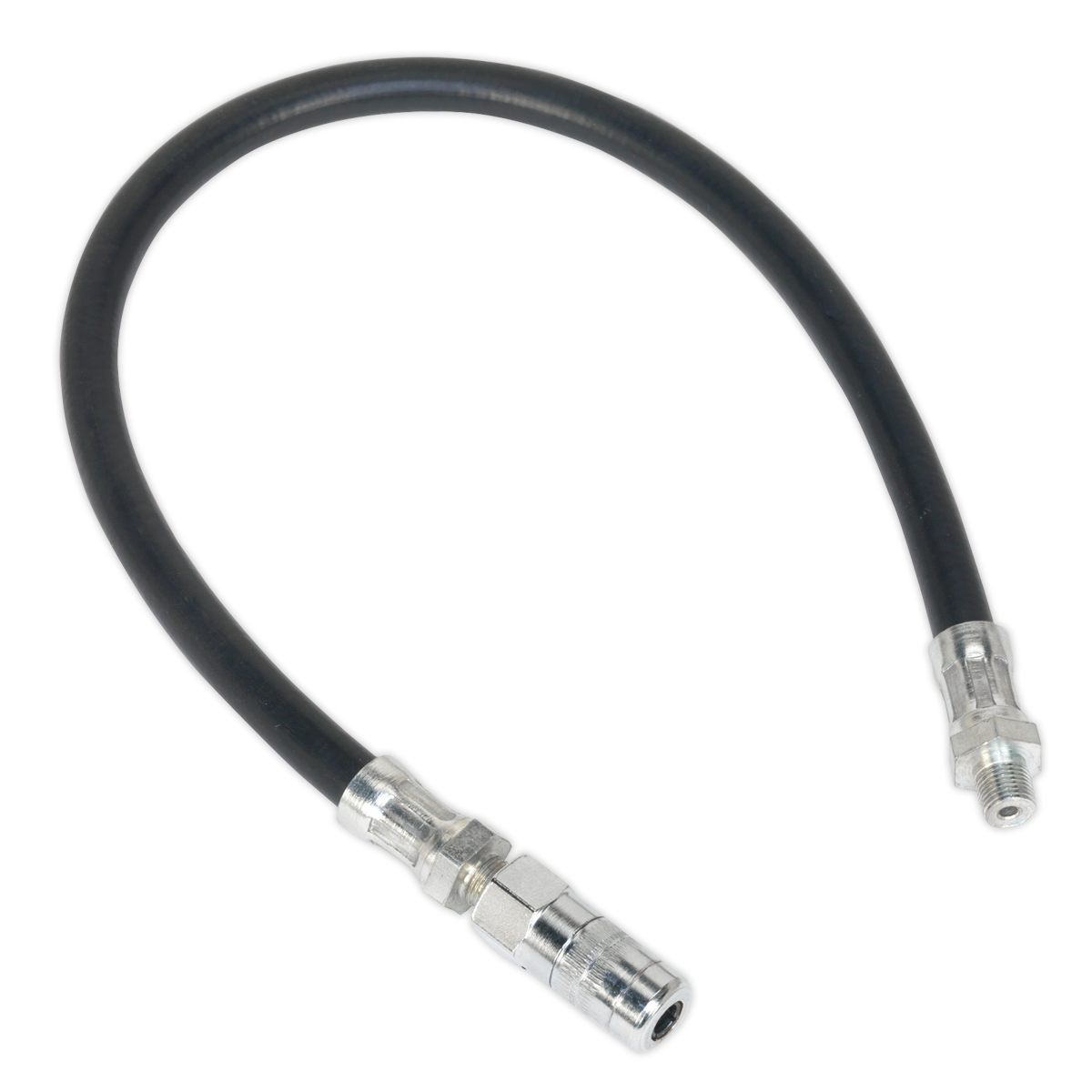 Flexible Rubber Grease Gun Delivery Hose with 4-Jaw Connector 450mm 1/8"BSP Gas