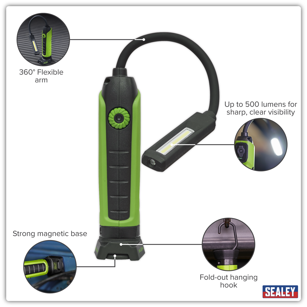 Rechargeable Flexi Inspection Light 5W COB LED & 3W SMD LED – additional product view 14