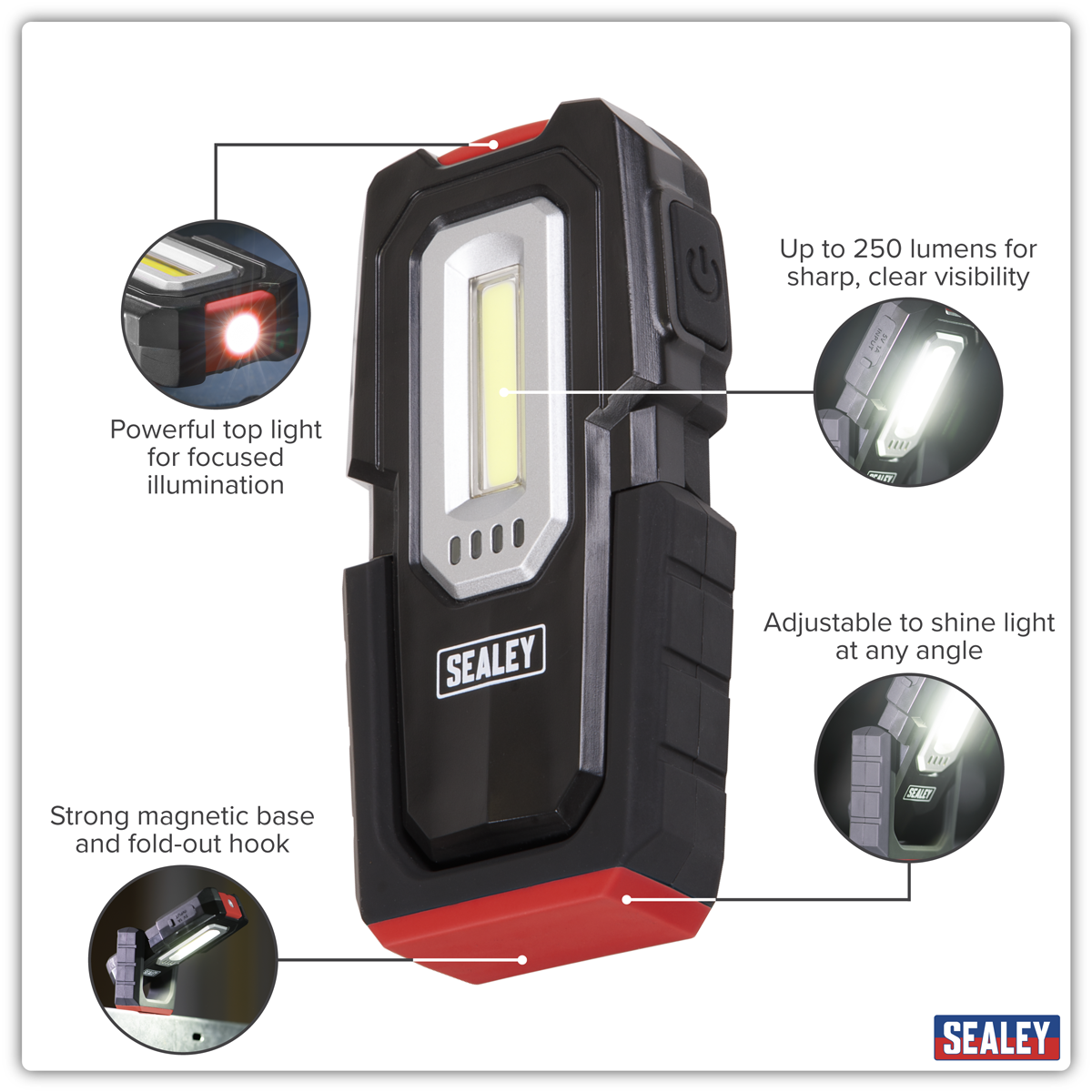 Wireless Rechargeable Inspection Light 3W COB & 1W SMD LED – additional product view 13