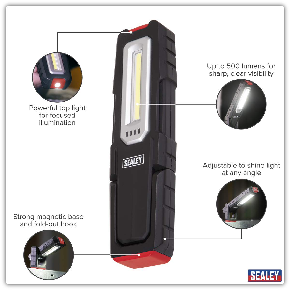 Wireless Rechargeable Inspection Light 5W COB & 1W SMD LED – additional product view 11