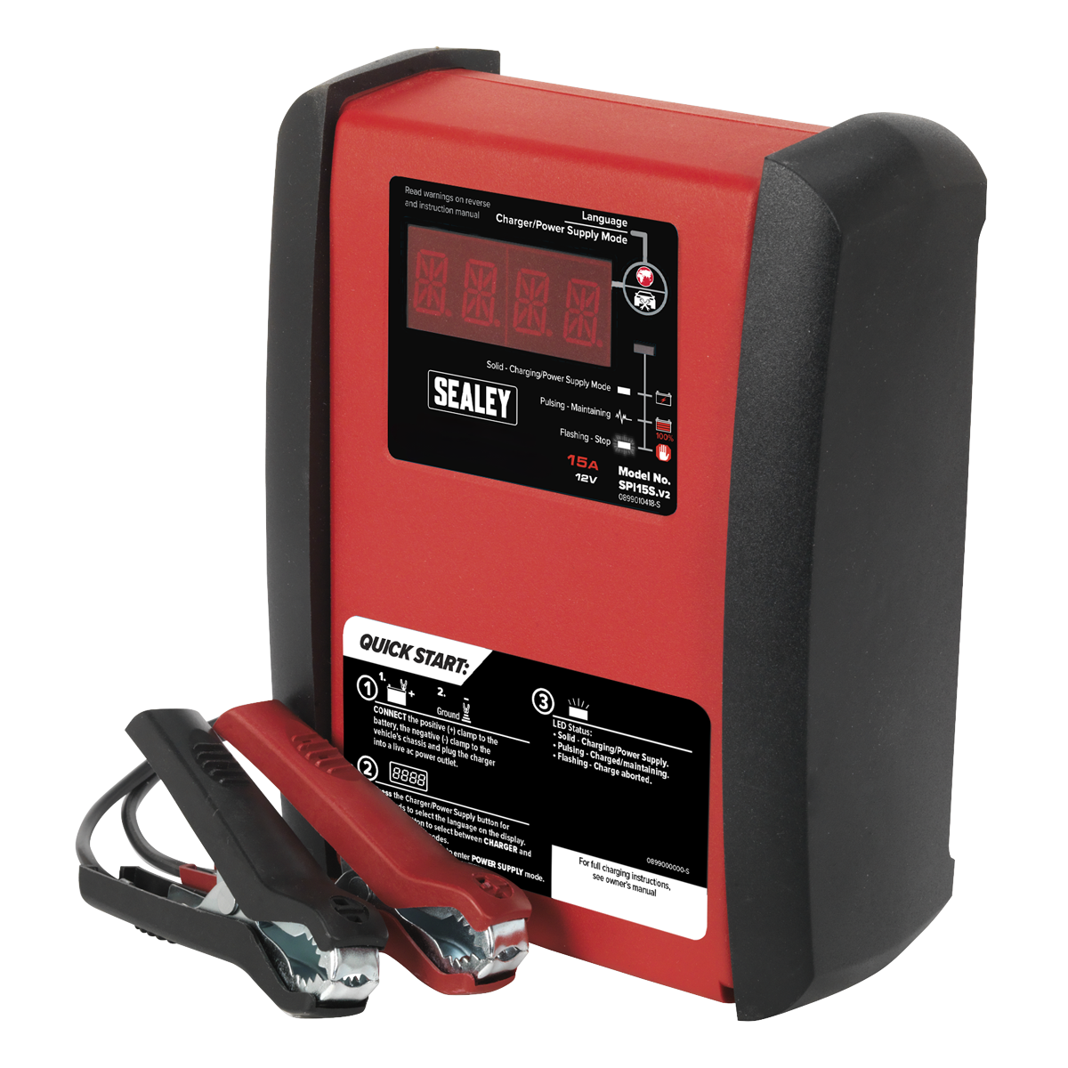 12V Intelligent Speed Charge Battery Charger/Maintainer 15A – additional product view 3