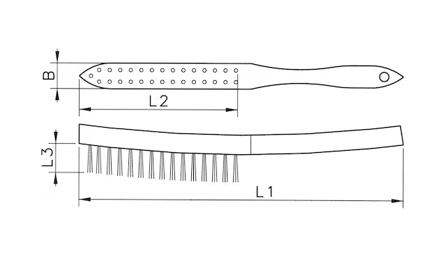 Wurth Wire Brush – 6 Rows, Wooden Body