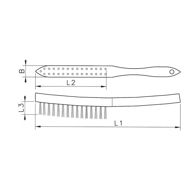Wurth Wire Brush – 6 Rows, Wooden Body