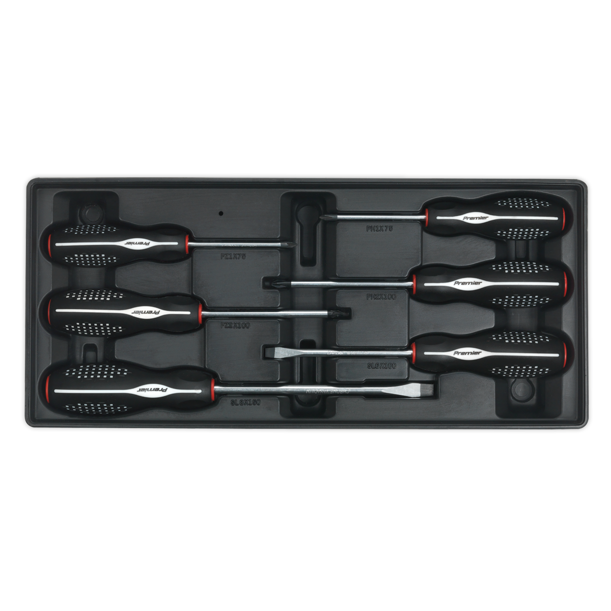 Premier Screwdriver Set with Tool Tray 6pc
