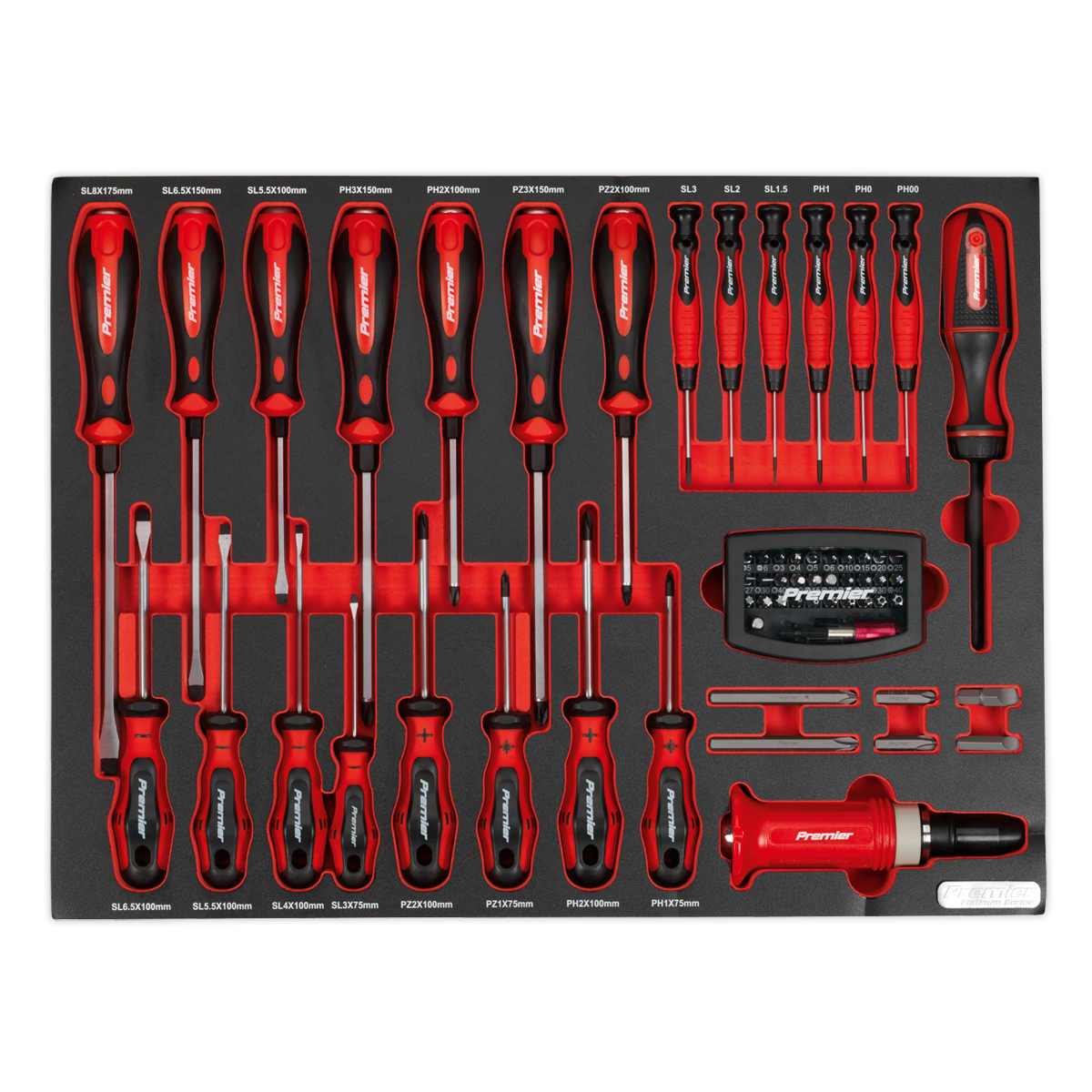 Premier Platinum Screwdriver Set with Tool Tray 72pc – additional supplier image