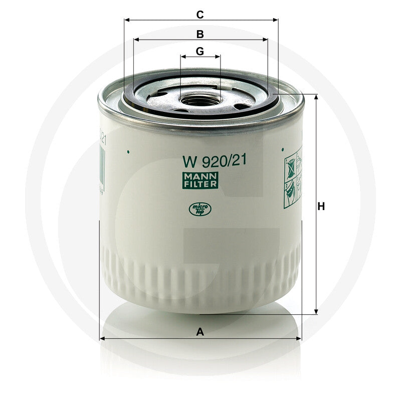 MANN FILTER W920.21 Engine Oil Filter additional view