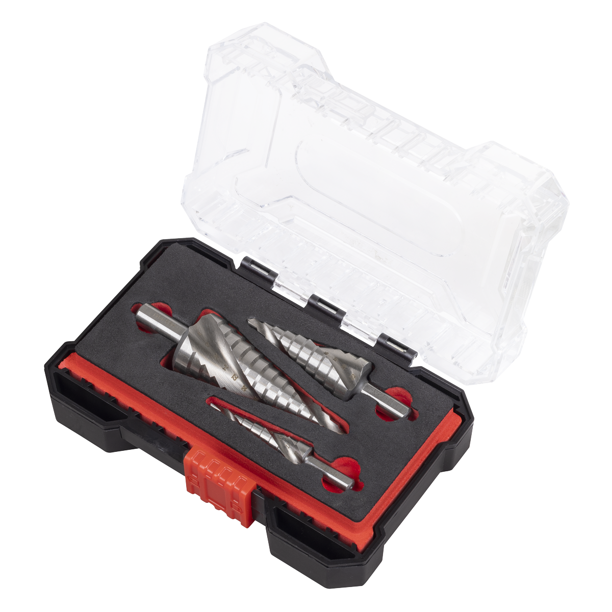 Sealey Spiral Flute HSS 4341 Step Drill Bit Set 3pc additional view