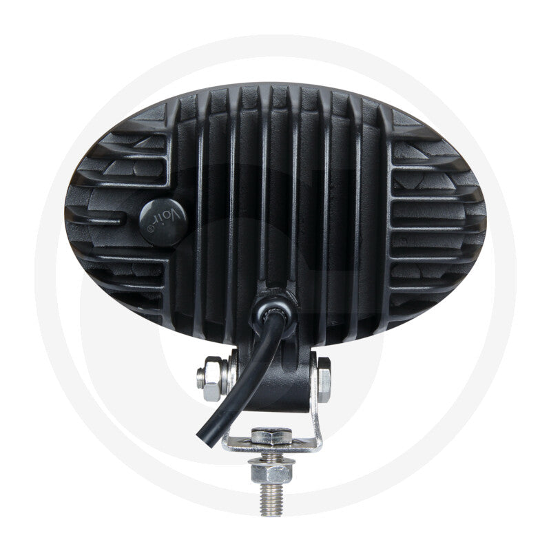 20W oval LED work light, side view