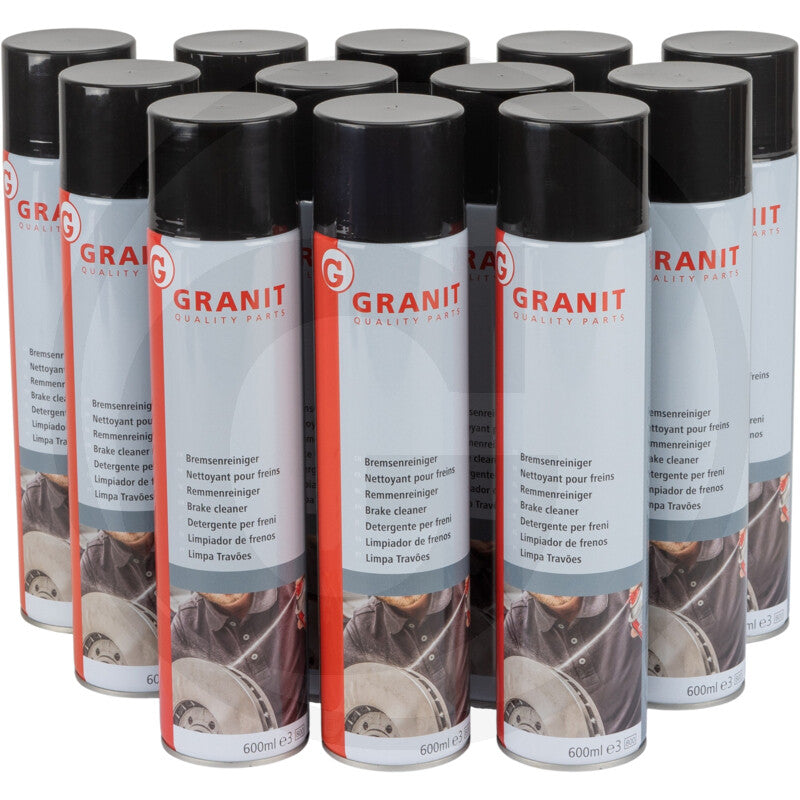 GRANIT pack of 12 600 ml brake cleaner aerosols