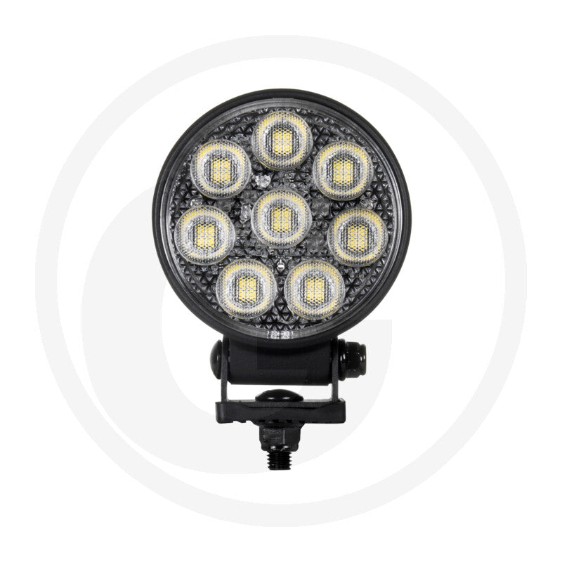 NIGHTSHIFT round LED floodlight, angled