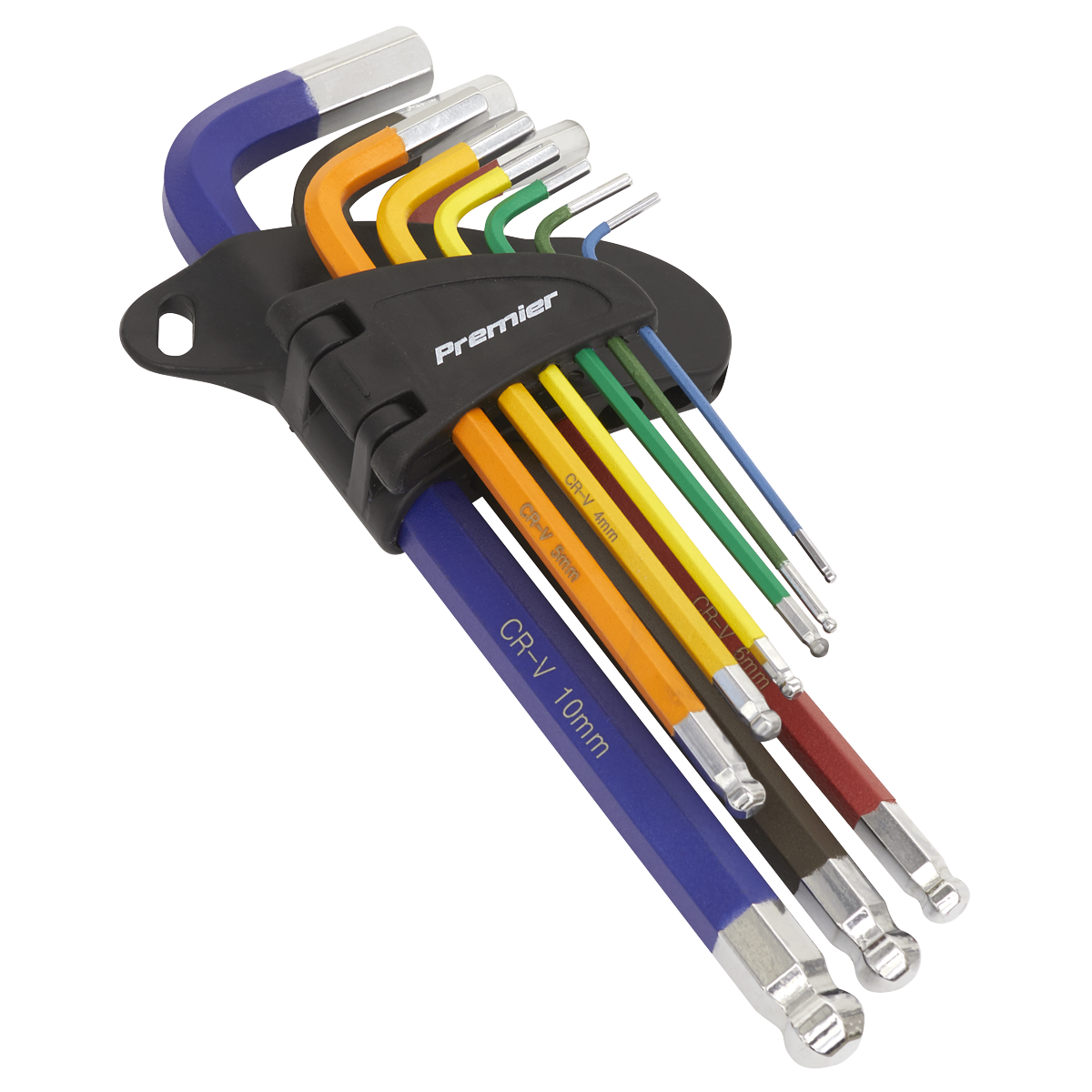Premier AK7190 nine-piece long ball-end hex key set