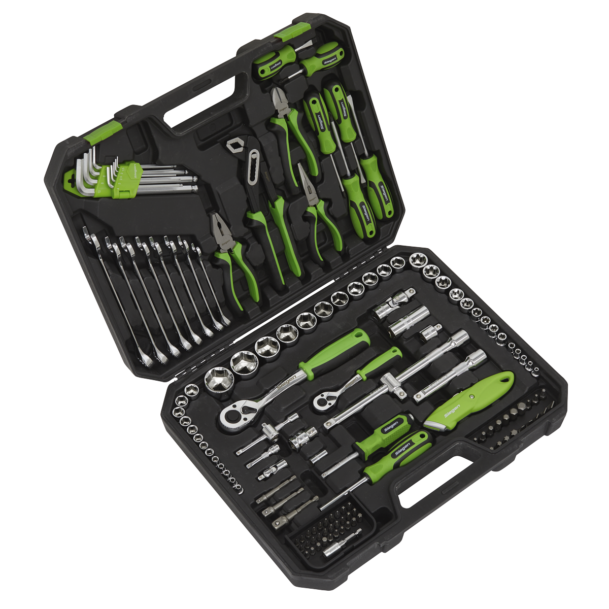 Siegen 135-piece mechanic’s tool kit in storage case