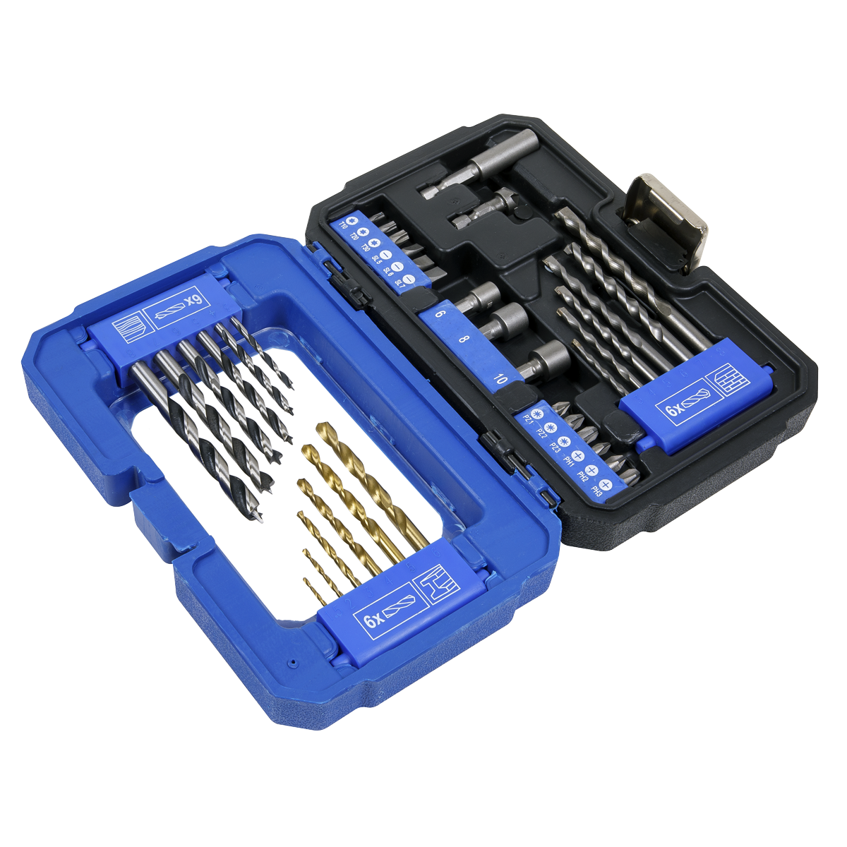 Sealey AK3735 35-piece drill and bit accessory set