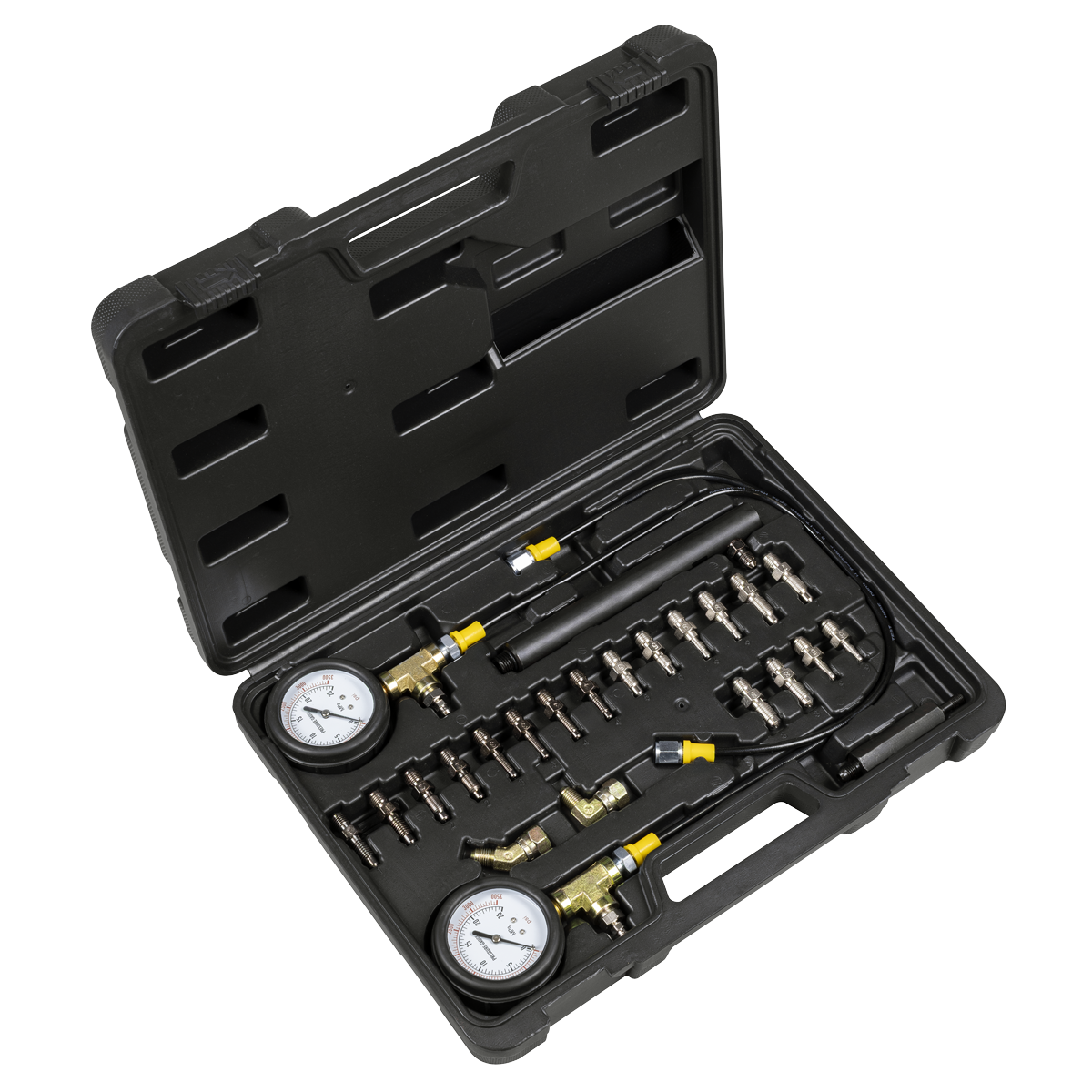 Sealey VS4514 24-piece ABS and brake pressure test kit in case