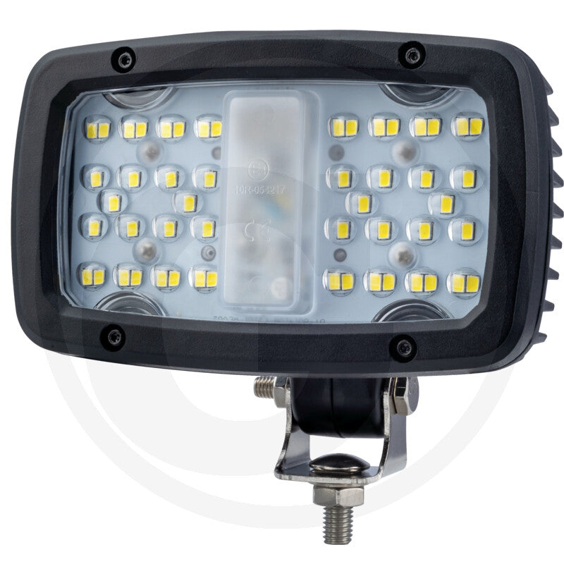 50W LED work light, rear view and connections
