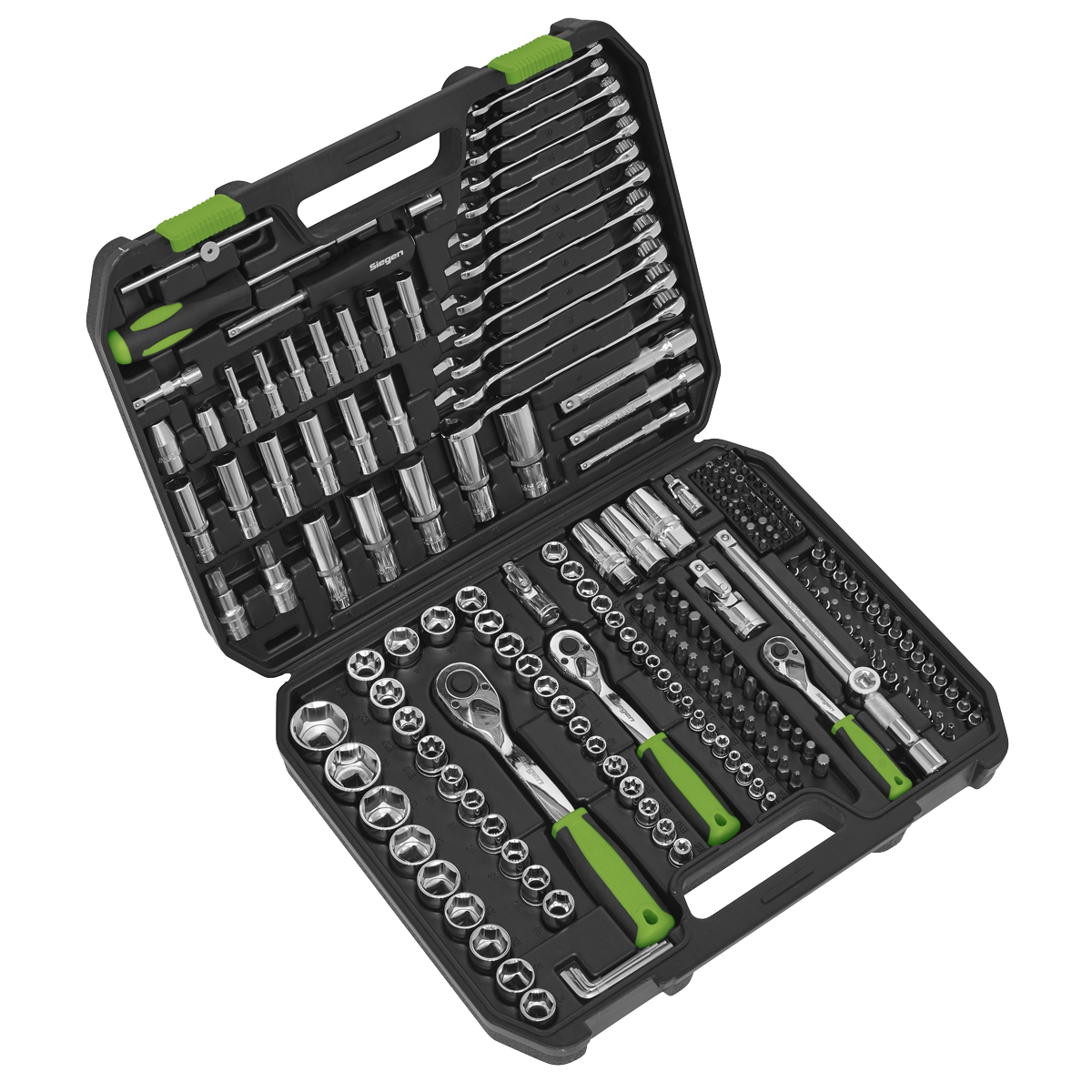 Siegen 219-piece socket set in storage case