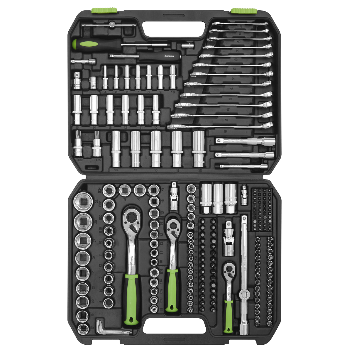 Siegen socket set case, open view