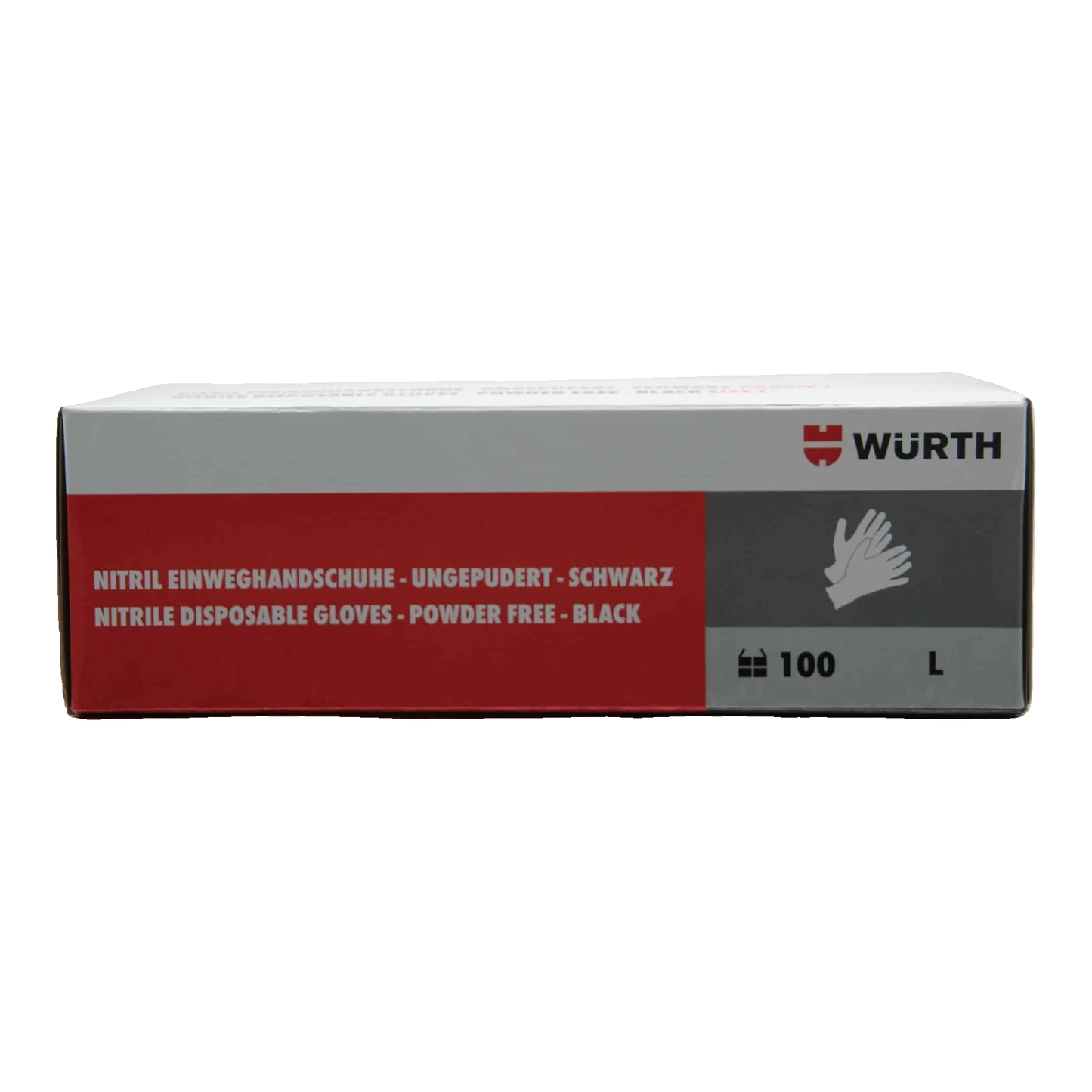 Wurth Disposable Gloves Black Nitrile Powder-Free Box of 100