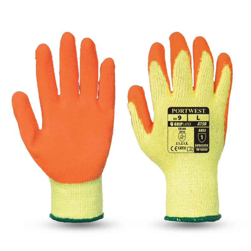 Portwest A150 Economy Latex Grip Glove - Large - X Large