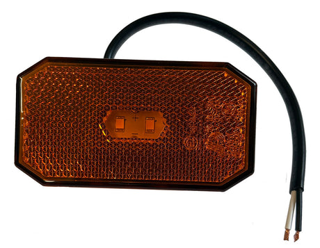 Lamp Marker Amber 12/24V E4 150mm Cable