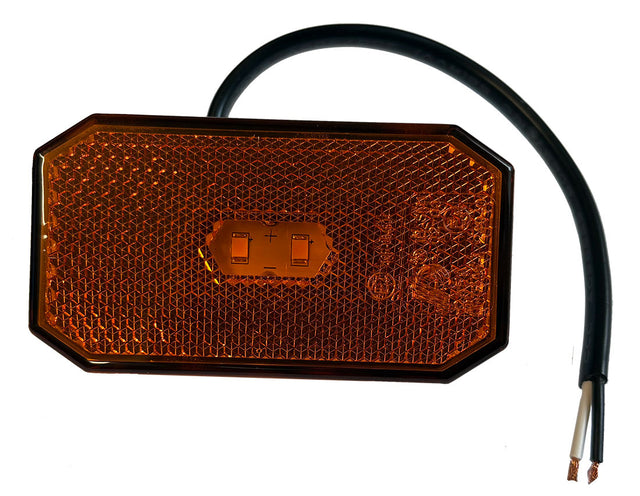 Lamp Marker Amber 12/24V E4 150mm Cable
