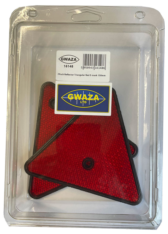 FPack Reflector Triangular Red E-mark 150mm (2)