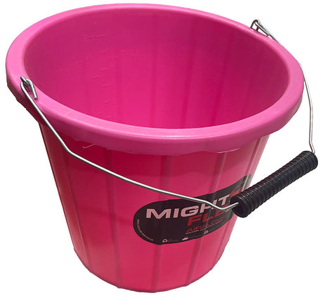 Hoof Proof Bucket - 10 Litre, Pink with Handle